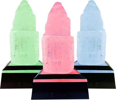 برج سيلينيت مقاس 6 بوصات - حماية كريستال - ديكور السيلينيت للمنزل والمطبخ والمكتب وغرفة النوم - بلورات الشفاء والحجارة - تهدئة الكريستال وحجر التأمل - يعزز الطاقة الإيجابية in Kuwait