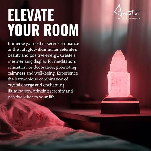 برج سيلينيت مقاس 6 بوصات - حماية كريستال - ديكور السيلينيت للمنزل والمطبخ والمكتب وغرفة النوم - بلورات الشفاء والحجارة - تهدئة الكريستال وحجر التأمل - يعزز الطاقة الإيجابية in Kuwait