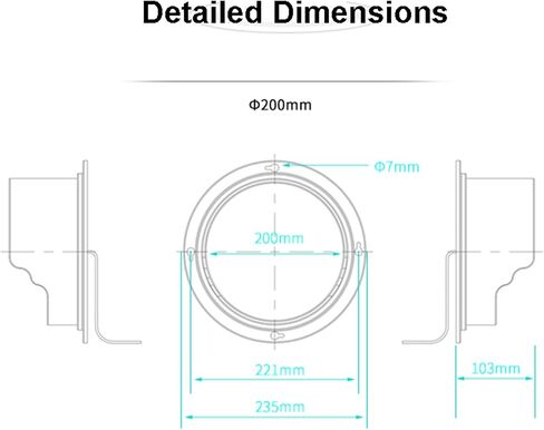 Monochrome LED Traffic Light, Mini Stop Light, Teaching Lamp for Wall, Indicator Warning Light, for Road, Toll Station, Residential Gate (Color : Rojo, Size : 200mm-12v)(Red,200mm 220v) in Saudi Arabia
