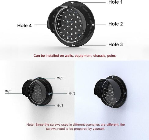 Monochrome LED Traffic Light, Mini Stop Light, Teaching Lamp for Wall, Indicator Warning Light, for Road, Toll Station, Residential Gate (Color : Rojo, Size : 200mm-12v)(Red,200mm 220v) in Saudi Arabia