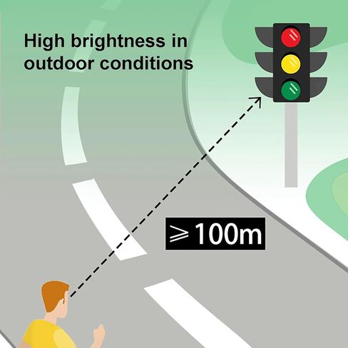 Monochrome LED Traffic Light, Mini Stop Light, Teaching Lamp for Wall, Indicator Warning Light, for Road, Toll Station, Residential Gate (Color : Rojo, Size : 200mm-12v)(Red,200mm 220v) in Saudi Arabia