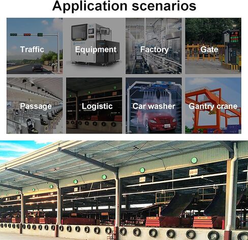 Monochrome LED Traffic Light, Mini Stop Light, Teaching Lamp for Wall, Indicator Warning Light, for Road, Toll Station, Residential Gate (Color : Rojo, Size : 200mm-12v)(Red,200mm 220v) in Saudi Arabia