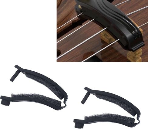 2Pcs Violin Mute Clamp On Strings Type Violin Muffler Plastic Violin Practice Silencer for 4 String Instrument Mute Replacement Parts Accessory in Saudi Arabia