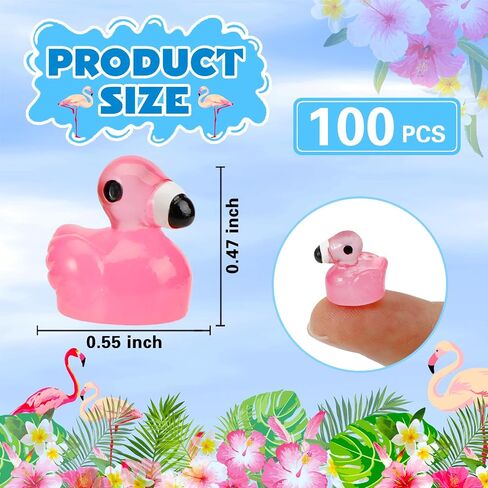 200 Pcs Mini Resin Flamingo Ducks, Pink Tiny Flamingo Figurine Resin Animals Set Toy Bulk for DIY Crafts Topper Cake Party Gifts Garden Lawn Dollhouse Micro Landscape Aquarium Fairy Home Decor in Kuwait
