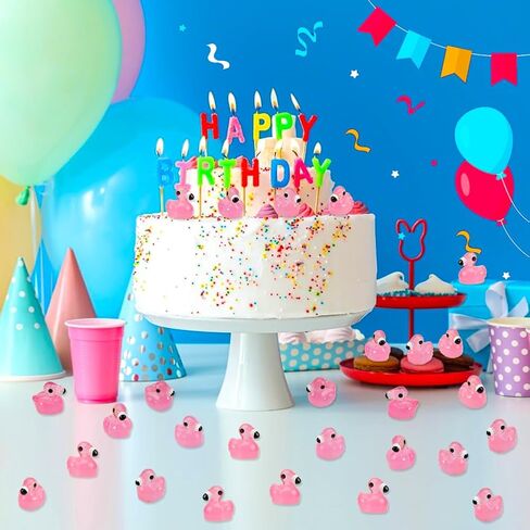200 Pcs Mini Resin Flamingo Ducks, Pink Tiny Flamingo Figurine Resin Animals Set Toy Bulk for DIY Crafts Topper Cake Party Gifts Garden Lawn Dollhouse Micro Landscape Aquarium Fairy Home Decor in Kuwait