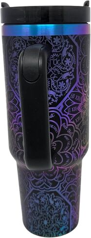 40oz Laser Engraved Nurse Swear Tumbler with Lid and Straw, Multicolor (Green) in Saudi Arabia