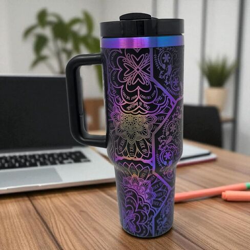 40oz Laser Engraved Nurse Swear Tumbler with Lid and Straw, Multicolor (Green) in Saudi Arabia