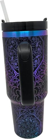 40oz Laser Engraved Nurse Swear Tumbler with Lid and Straw, Multicolor (Green) in Saudi Arabia