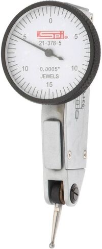 SPI 21-378-5 Horizontal Dial Test Indicator w/Calibration Certificate & Fitted Case: 0-15-0 Reading, 0"-0.03" Range in Saudi Arabia