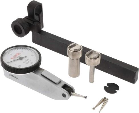 SPI 21-378-5 Horizontal Dial Test Indicator w/Calibration Certificate & Fitted Case: 0-15-0 Reading, 0"-0.03" Range in Saudi Arabia