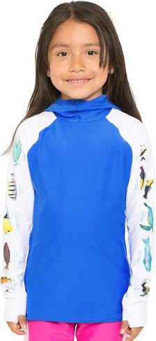 Tuga Boys Snorkel Hooded Rashguard ، Caribbean Fish Id ، UPF 50+ ، USA Made in Saudi Arabia