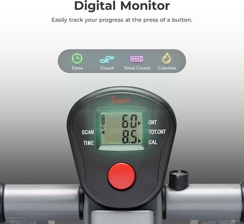 Sunny Health & Fitness Air Smart Air Walk Ellimptical ، آلة قابلة للطي مع خطوة 30 بوصة ، Cardio Cross Trainer Glider لممارسة التمرينات المنزلية ، رابط Bluetooth Sunnyfit المجاني ، مقاومة قابلة للتعديل اختياري in Kuwait