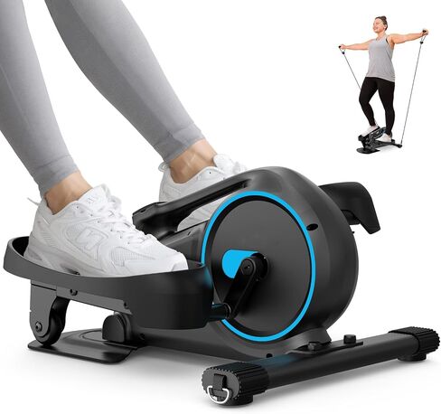 Under Desk Elliptical, Manual Elliptical Exercise Machine, Quite Foot Pedal Exerciser for Home Use, Compact Foot &Leg Pedal Exerciser for Seniors, Max Load 300LBS in Saudi Arabia