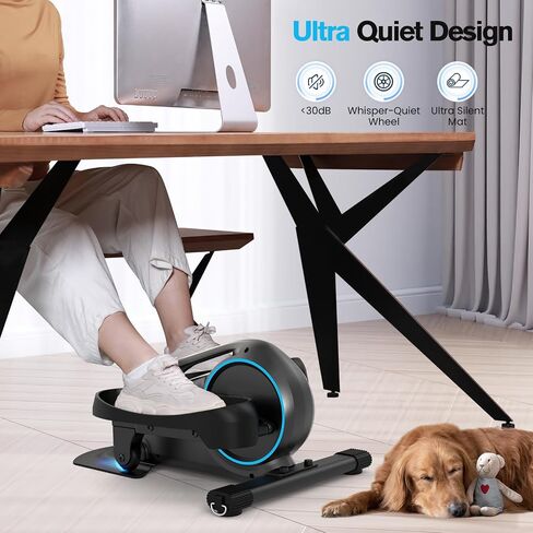 Under Desk Elliptical, Manual Elliptical Exercise Machine, Quite Foot Pedal Exerciser for Home Use, Compact Foot &Leg Pedal Exerciser for Seniors, Max Load 300LBS in Saudi Arabia