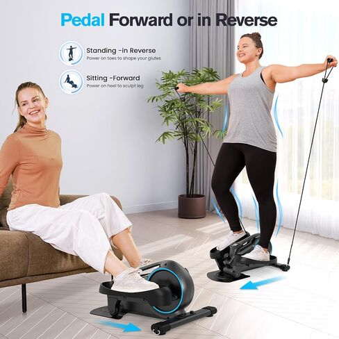 Under Desk Elliptical, Manual Elliptical Exercise Machine, Quite Foot Pedal Exerciser for Home Use, Compact Foot &Leg Pedal Exerciser for Seniors, Max Load 300LBS in Saudi Arabia