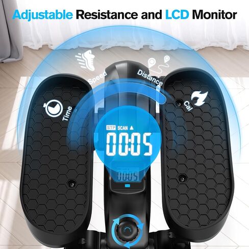 Under Desk Elliptical, Manual Elliptical Exercise Machine, Quite Foot Pedal Exerciser for Home Use, Compact Foot &Leg Pedal Exerciser for Seniors, Max Load 300LBS in Saudi Arabia