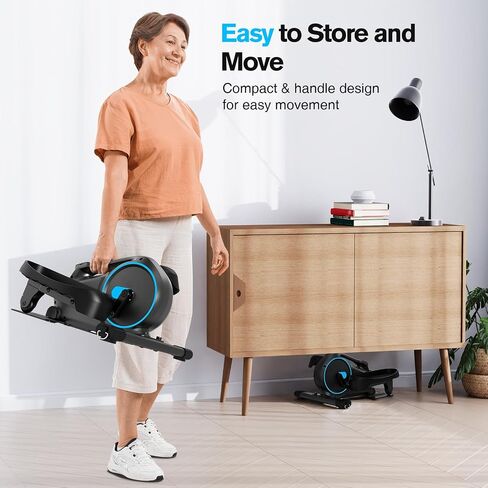Under Desk Elliptical, Manual Elliptical Exercise Machine, Quite Foot Pedal Exerciser for Home Use, Compact Foot &Leg Pedal Exerciser for Seniors, Max Load 300LBS in Saudi Arabia