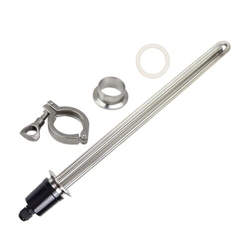 1PCS 1.5" Tri Clover 220v 2.5kw Water Heating Element SUS304 Electric Tubular Heater Pipe Immersion Heater for Brewing(Heater Clamp) in Kuwait