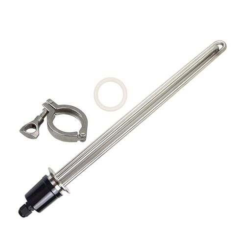1PCS 1.5" Tri Clover 220v 2.5kw Water Heating Element SUS304 Electric Tubular Heater Pipe Immersion Heater for Brewing(Heater Clamp) in Kuwait