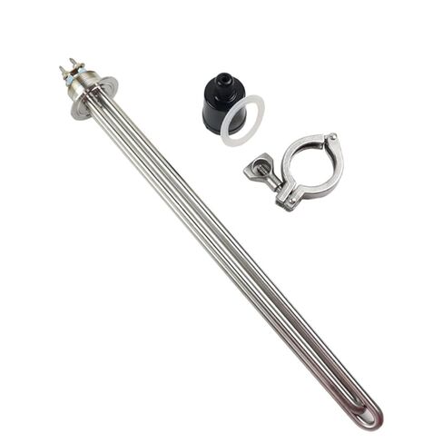 1PCS 1.5" Tri Clover 220v 2.5kw Water Heating Element SUS304 Electric Tubular Heater Pipe Immersion Heater for Brewing(Heater Clamp) in Kuwait