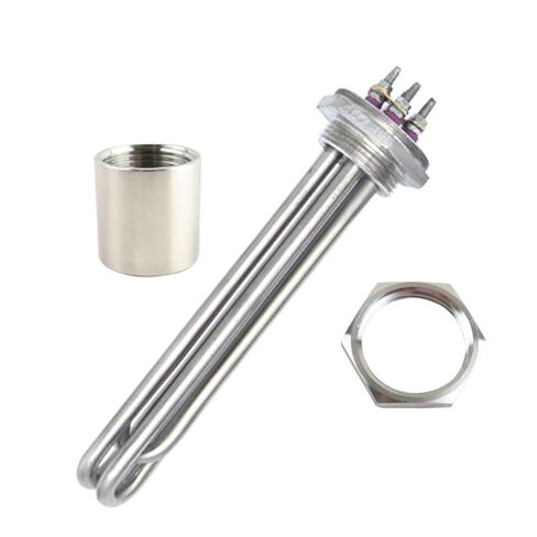 1PCS DN32 1 1/4" Tubular Element 220V/380V Electric Water Heater Immersion Type Heating Resistor 3kw/4.5kw/6kw/9kw(Heater Set,4.5kw) in Kuwait