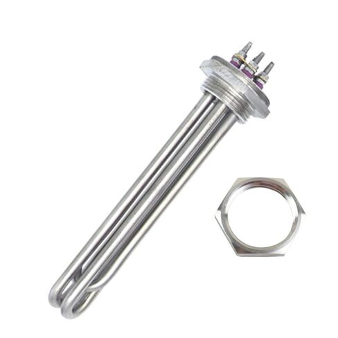 1PCS DN32 1 1/4 "العنصر الأنبوبي 220V/380V غمر سخان المياه الكهربائية نوع التدفئة المقاوم 3KW/4.5KW/6KW/9KW (NUTER NUT ، 9KW) in Kuwait