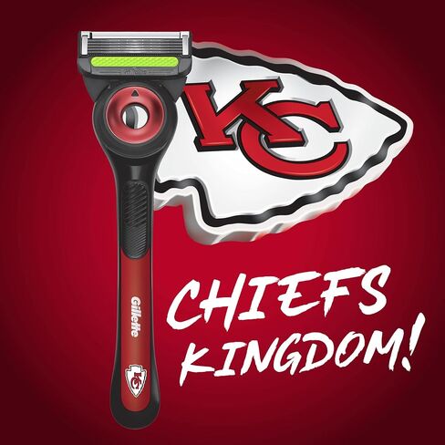 Gillette Labs Special NFL Chiefs Edition Shaving Razor for Men - 1 Handle, 1 Razor Blade Refill, Perfect for Game Day Grooming, GilletteLabs with Exfoliating Bar in Kuwait