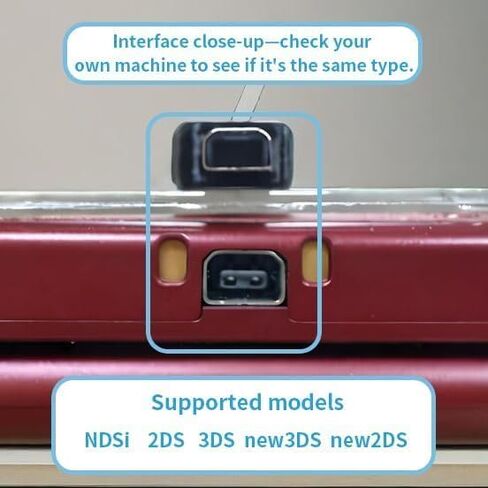 Game Console Charging Adapter, Type-C Interface for 3ds & NDSi & 2ds, with Anti-Loss Hanging Rope in Kuwait