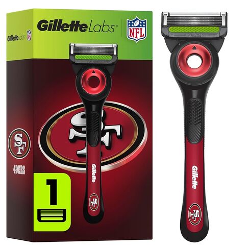 Gillette Labs Special NFL Chiefs Edition Shaving Razor for Men - 1 Handle, 1 Razor Blade Refill, Perfect for Game Day Grooming, GilletteLabs with Exfoliating Bar in Kuwait