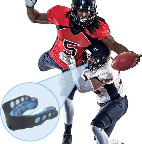 Football Mouthguard ، 4 حزمة من محافظات الفم مع حزام يناسب الشباب ، واردة الفم الرياضية الشباب والبالغين حارس الفم لكرة القدم ، والملاكمة ، و Taekwondo ، و Sanda ، وكرة السلة ، واللاكروس ، والرجبي مباريات (كبيرة) in Kuwait