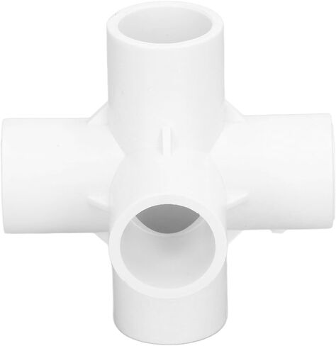 10pcs PVC Plity Pipe Corner Corner Connector 20 مم قطر داخلي E ، 6 طرق تجهيزات الأنابيب لأنابيب PVC ، مفصل المخرج الجانبي ، موصل أنابيب الكوع (أبيض) in Saudi Arabia