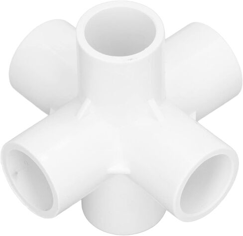 10pcs PVC Plity Pipe Corner Corner Connector 20 مم قطر داخلي E ، 6 طرق تجهيزات الأنابيب لأنابيب PVC ، مفصل المخرج الجانبي ، موصل أنابيب الكوع (أبيض) in Saudi Arabia