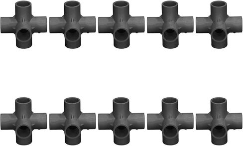10pcs 6 طريقة تجهيزات أنابيب PVC لأنابيب المياه الأثاث الدفيئة وتوصيلات الخيمة موصل 20 مم يضمن التنوع والتركيب الآمن للداخلية والخارجية (أبيض) in Kuwait
