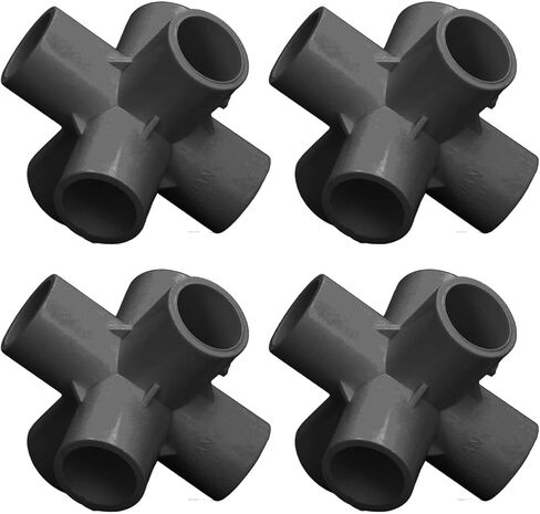 10pcs 6 طريقة تجهيزات أنابيب PVC لأنابيب المياه الأثاث الدفيئة وتوصيلات الخيمة موصل 20 مم يضمن التنوع والتركيب الآمن للداخلية والخارجية (أبيض) in Kuwait
