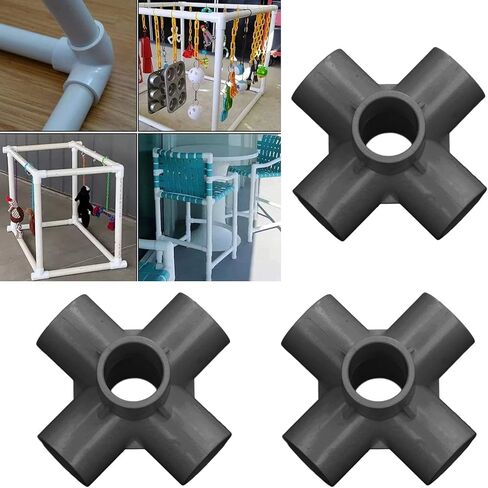 10pcs 6 طريقة تجهيزات أنابيب PVC لأنابيب المياه الأثاث الدفيئة وتوصيلات الخيمة موصل 20 مم يضمن التنوع والتركيب الآمن للداخلية والخارجية (أبيض) in Kuwait