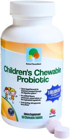 Raise Them Well Great Tasting Chewable Kids Vitamins - Multivitamin for Kids with All-Natural Colors, Flavors, and Sweeteners Includes Free Kids Vitamin PDF in Saudi Arabia