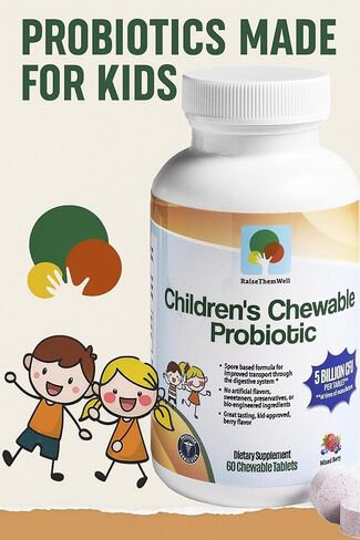 Raise Them Well Great Tasting Chewable Kids Vitamins - Multivitamin for Kids with All-Natural Colors, Flavors, and Sweeteners Includes Free Kids Vitamin PDF in Saudi Arabia