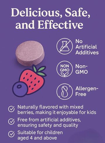 Raise Them Well Great Tasting Chewable Kids Vitamins - Multivitamin for Kids with All-Natural Colors, Flavors, and Sweeteners Includes Free Kids Vitamin PDF in Saudi Arabia