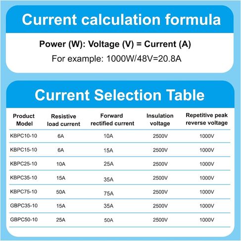 PATIKIL GBPC35-10 DIODE DIODE ، 2 PCS Bridge Rectifier 35A 1000V Silicon Diodes لتحويل طاقة التيار المتردد ، الأسود in Saudi Arabia