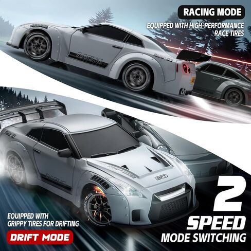 سيارة RC Drift ، 1:24 مركبة التحكم عن بعد المقياس مع مصابيح LED ، 2.4 جيجا هرتز 20km/ساعة 4WD عالي السرعة RC سيارات ، إطارات الانجراف ＆ بطاريتين ، سباق لعبة الرياضة هدية للبالغين الفتيات والأطفال in Kuwait