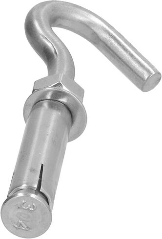 ZJchao Stainless Steel Expansion Hooks 10Pcs Concrete Wall Anchors Industrial Fasteners Open Cup Bolts for Cement Surfaces Heavy Duty Fixings (#4) in Saudi Arabia