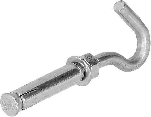 ZJchao Stainless Steel Expansion Hooks 10Pcs Concrete Wall Anchors Industrial Fasteners Open Cup Bolts for Cement Surfaces Heavy Duty Fixings (#4) in Saudi Arabia