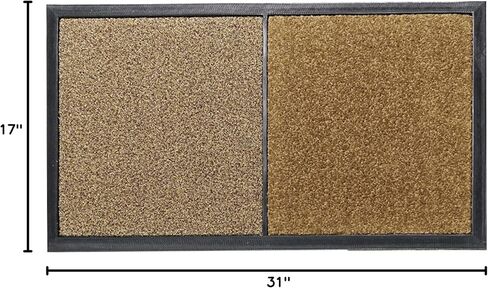 2 in 1 Disinfecting Sanitizing Floor Entrance Doormats, Wet Dry Shoe Mat, Disinfection Entry Rug Shoe Sanitizer, Indoor Outdoor Rug, Shoe Sole Cleaning Mat (Grey - 17x31 inch) in Kuwait