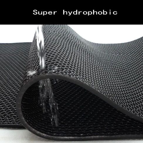 PVC Drainage Floor Mat Non-Slip Commercial Wet Area Mat for Outdoor and Indoor Restaurant Kitchen Bar Swimming Pool Splash Matting Water Drain Flooring Mat (Black, 4FTX10FT) in Kuwait