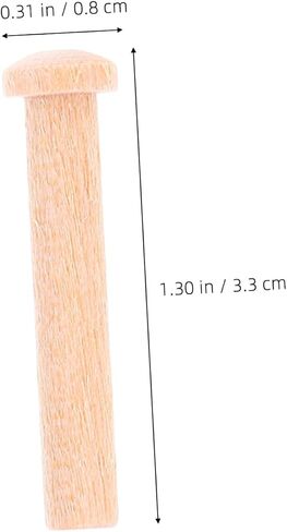 ARTIBETTER 20pcs Miniature Wood Nail Solid Wood T-Shaped Pin Nails for Crafts Woodworking for Train Wheel Projects in Saudi Arabia