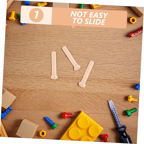 ARTIBETTER 20pcs Miniature Wood Nail Solid Wood T-Shaped Pin Nails for Crafts Woodworking for Train Wheel Projects in Saudi Arabia