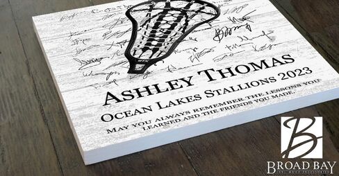 Broad Bay Sports Plaque Custom Recognition Award High School and College Senior Season End Gift or MVP - Solid Wood - Free-Standing or Wall-Hanging - 10.5x10.5 Inches in Saudi Arabia