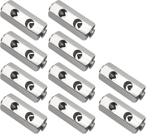 4mm Wire Rope Cable Clamp 4.2mm Double Hole Lock Large Size Durable Strong Bearing Capacity Send Allen Wrench 10/20/5pcs(4mm Clamp X10PCS) in Saudi Arabia