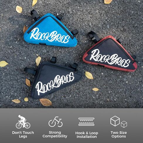 روكبروس دراجة إطار حقيبة تخزين حقيبة مثلث مع جيوب جانبية ، كيس ركوب الدراجات ل Road Mountain Mtb Gravel ، Black ، 1.4L in Saudi Arabia