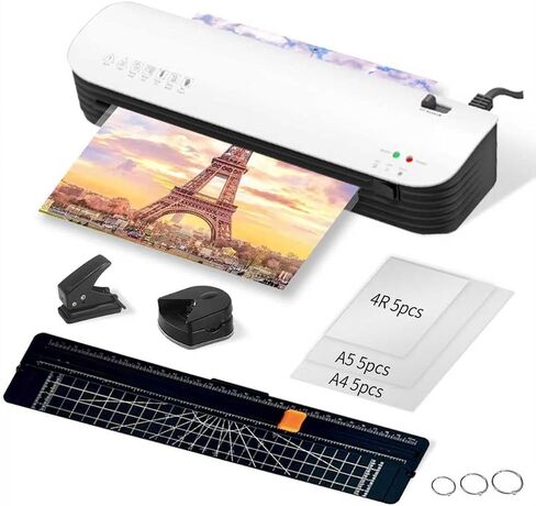 آلة Laminater بحجم 9 بوصات للوثائق والصور ، و 6 in1 A4 MACHERATOR THERMAL مع تقنية Never Jam ، 15 ورقة تصفيح ، تستخدم لمدرسة المكتب المنزلي in Kuwait